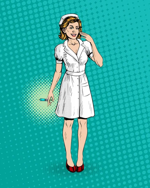 Hemşire bir enjeksiyon şırınga Tıp Sağlık ilaç verir