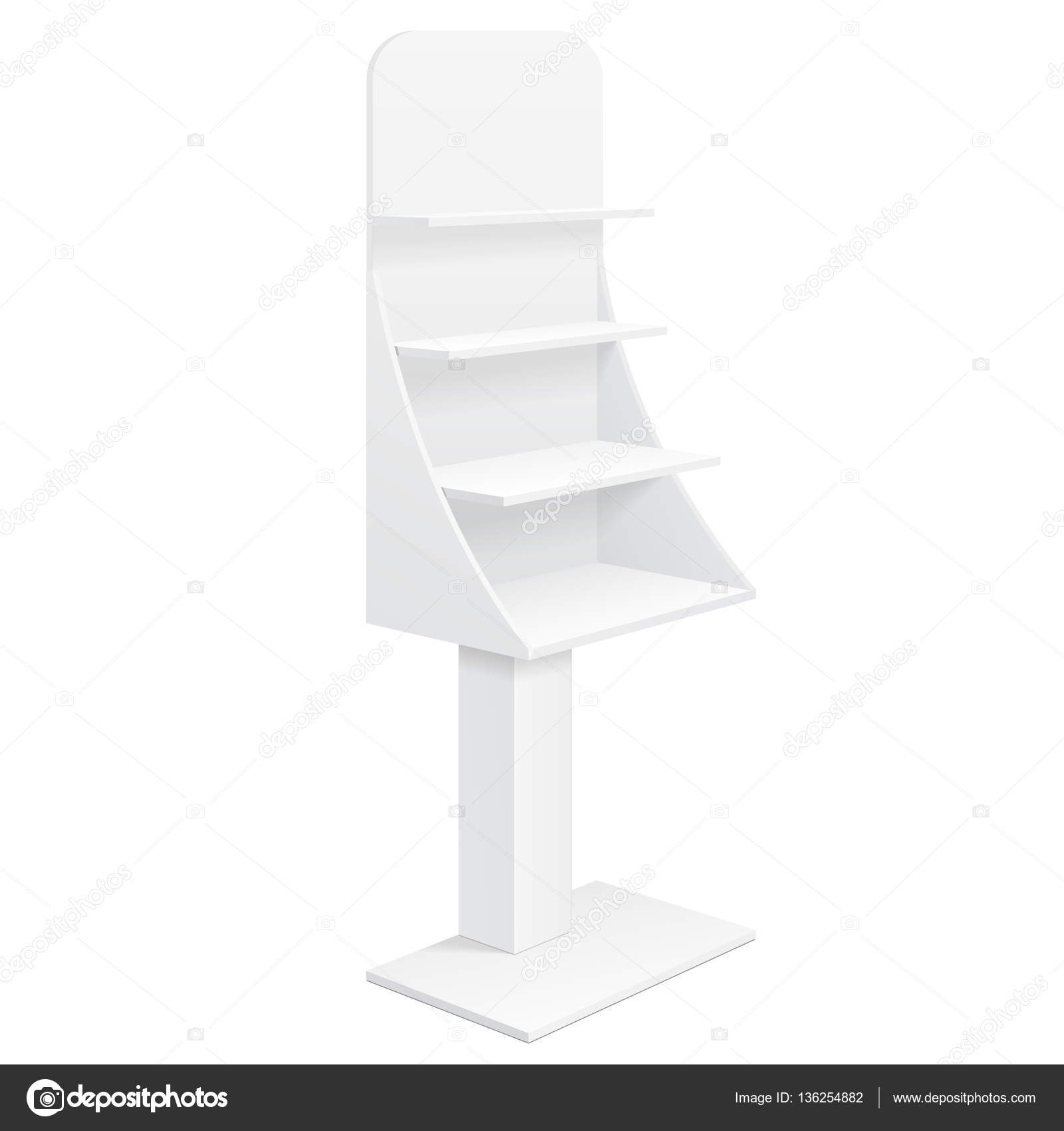 Tabletop Stand Cardboard Floor Display Rack For Supermarket Blank Tabletop Stand Cardboard Floor Display Rack For Supermarket Blank Empty Displays With Shelves S Mock