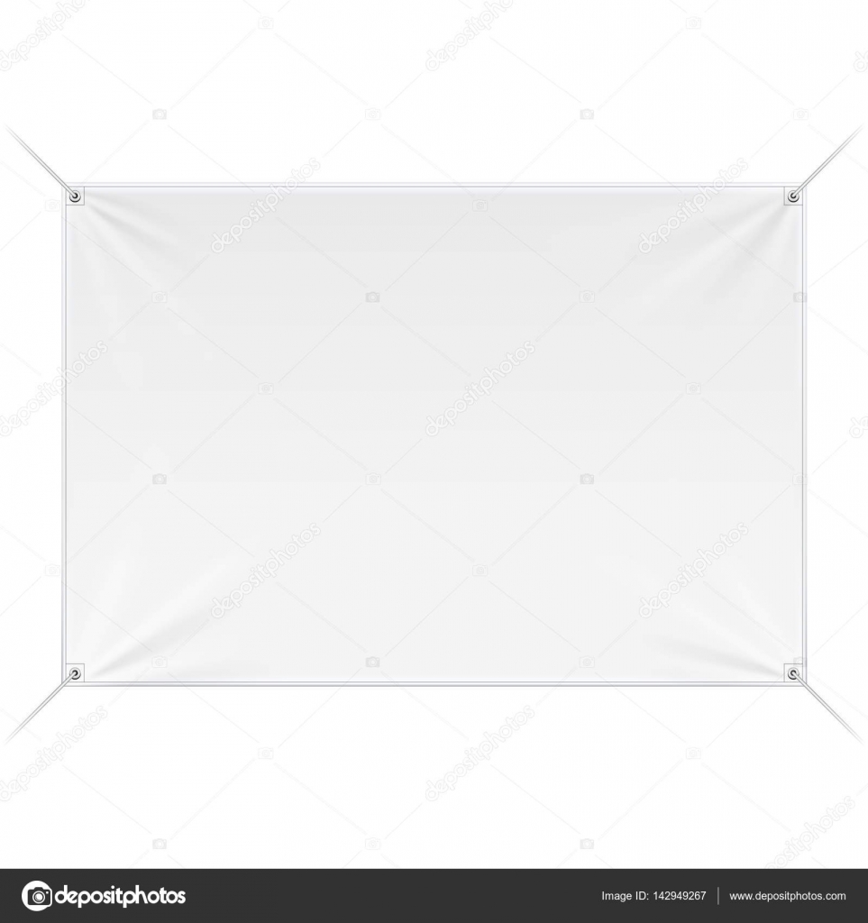 Fabric Wall Streamer Vinyl Flex Banner, Advertising Shield. Mock Up,  Template. Illustration Isolated On White Background. Ready For Your Design.  Product Advertising. Vector Stock Vector Image by ©Semenchenko #142949267