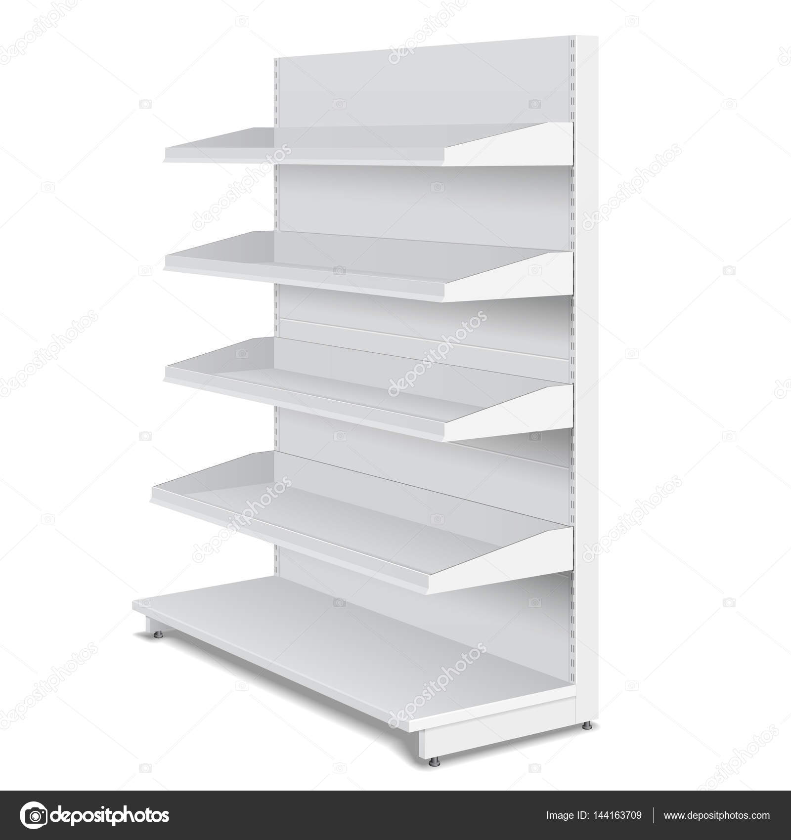 Download Blank Empty Double Sided Showcase Displays With Retail ...