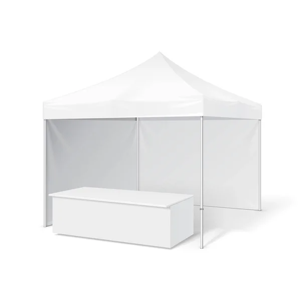 Promocionais evento ao ar livre Feira Pop-Up tenda Móvel Marquee. Prepara-te, Template. Ilustração Isolado em fundo branco. Pronto para o seu design. Publicidade de produtos. Vetor EPS10 —  Vetores de Stock