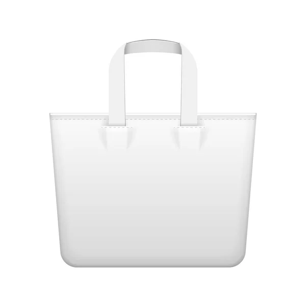 Tkanina torba lub plastikowe torebki Eco. Pakiet biały skali szarości. Ilustracja na białym tle. Makiety gotowy szablon dla Twojego projektu. Eps10 wektor — Wektor stockowy