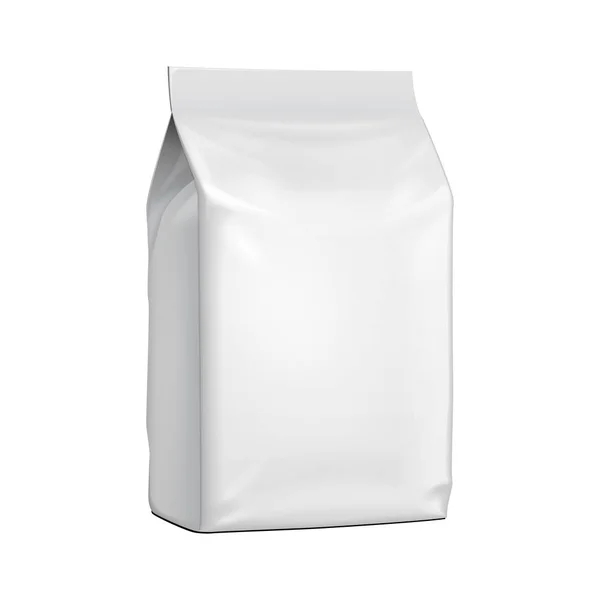 Lege stand-up Pouch Snack zakje tas. Mock Up, sjabloon. Illustratie geïsoleerd op een witte achtergrond. Klaar voor uw ontwerp. De verpakking van het product. Vector Eps10 — Stockvector