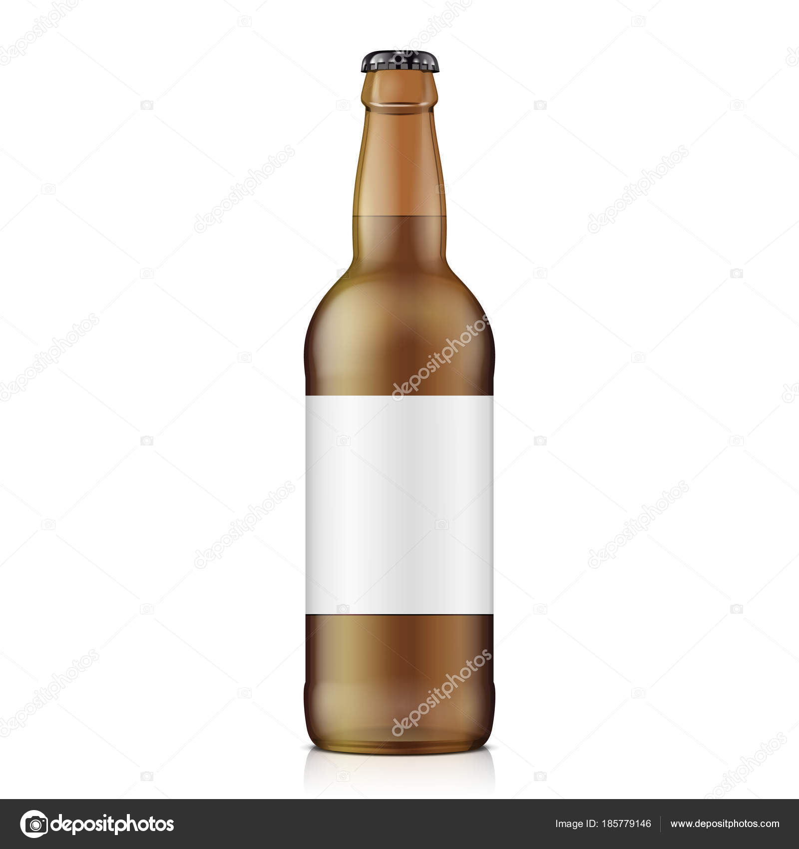 Download Glass Brown Beer Ale Cider Bottle Carbonated Soft Drink Mock Up Template Illustration Isolated On White Background Ready For Your Design Product Packaging Vector Eps10 Vector Image By C Semenchenko