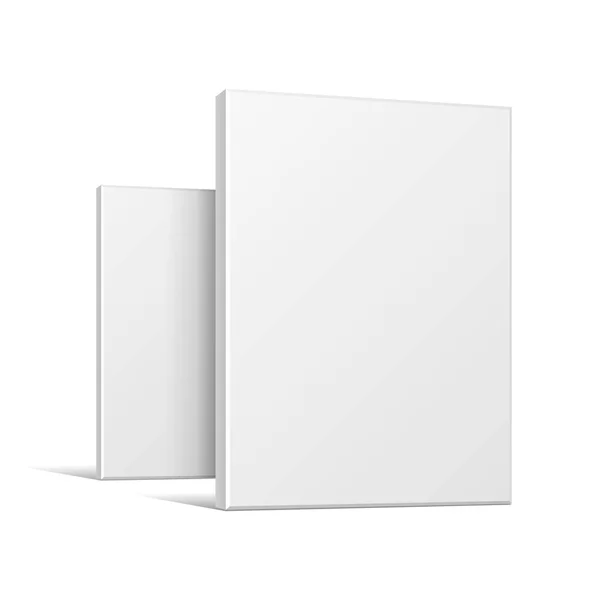 空白软件纸板或塑料包装盒组为您的产品。模拟, 模板。在白色背景上的插图。广告.矢量 Eps10 — 图库矢量图片