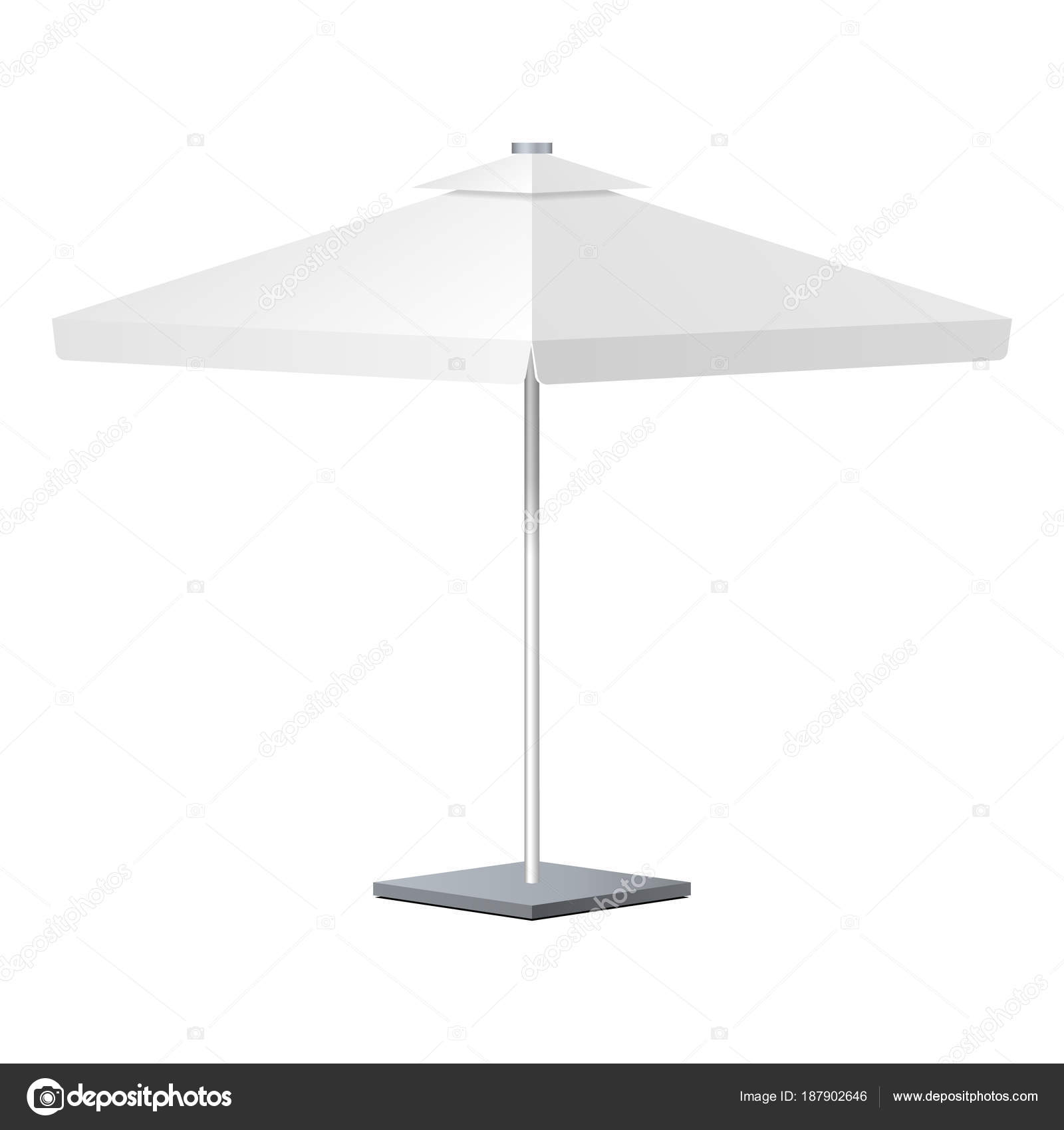Download Promotional Square Advertising Outdoor Garden White Umbrella Parasol Mock Up Template Illustration Isolated On White Background Ready For Your Design Product Advertising Vector Eps10 Vector Image By C Semenchenko Vector Stock 187902646