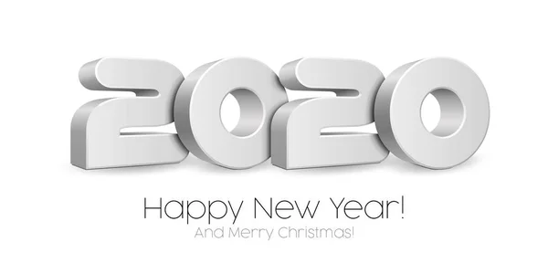 2020 Bonne année Fond, carte, bannière, prospectus ou épouser des invitations thématiques de Noël. Chiffres gris isolés sur Blackground blanc. Prêt pour votre design. EPS vectoriel 10 — Image vectorielle