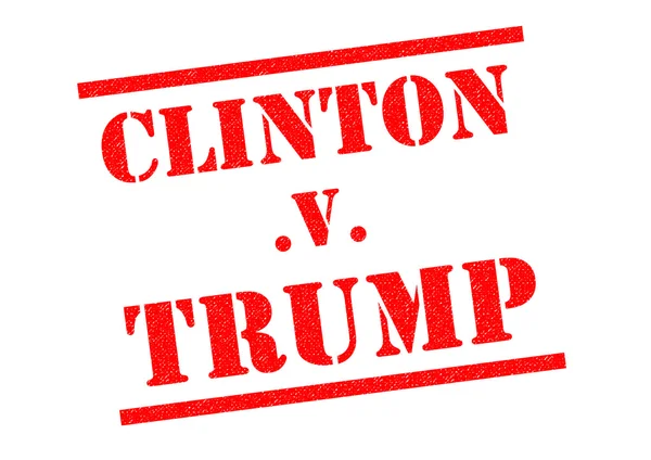 CLINTON v TRUMP Rubber Stamp — Stock Photo, Image