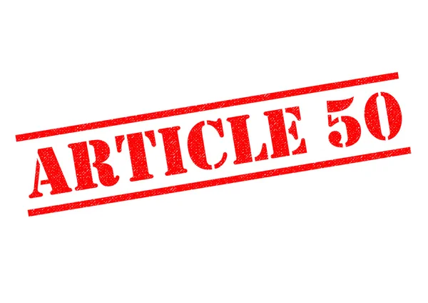 Artikel 50 gummistämpel — Stockfoto