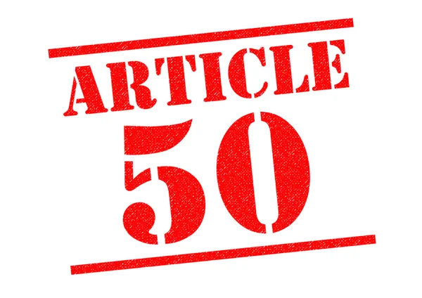 Artikel 50 gummistämpel — Stockfoto