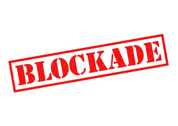 Blokkade Rubberstempel — Stockfoto