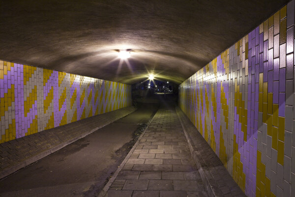 Urban Footpath Under a Tunnel