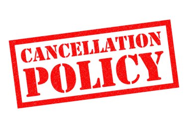 CANCELLATION POLICY Rubber Stamp clipart