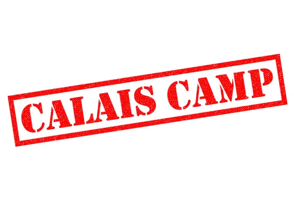 Calais kamp Rubber stempel — Stockfoto