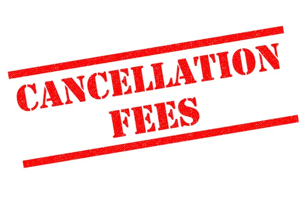 CANCELLATION FEES Rubber Stamp — Stock Photo, Image
