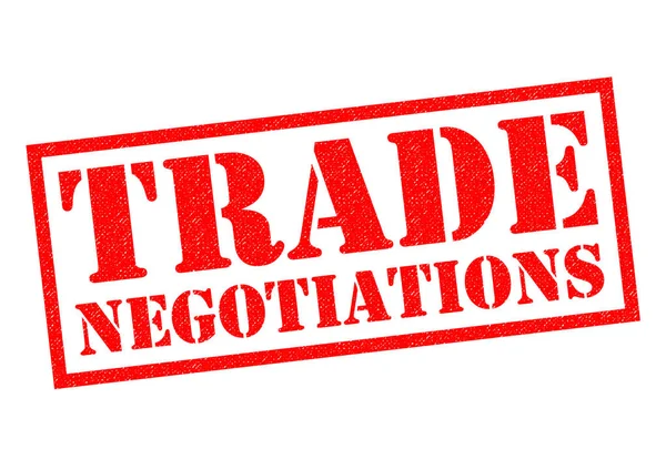 TRADE NEGOTIATIONS Rubber Stamp — Stock Photo, Image