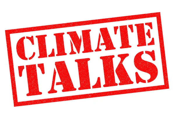 CLIMATE TALKS Rubber Stamp — Stock Photo, Image