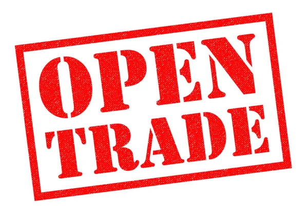 OPEN TRADE Sello de goma — Foto de Stock