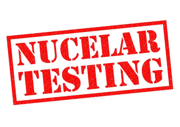NUCLEAR TESTING Rubber Stamp — Stock Photo, Image