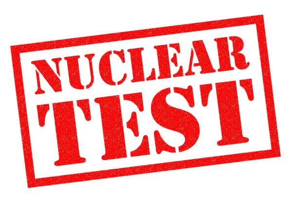 NUCLEAR TEST Rubber Stamp — Stock Photo, Image