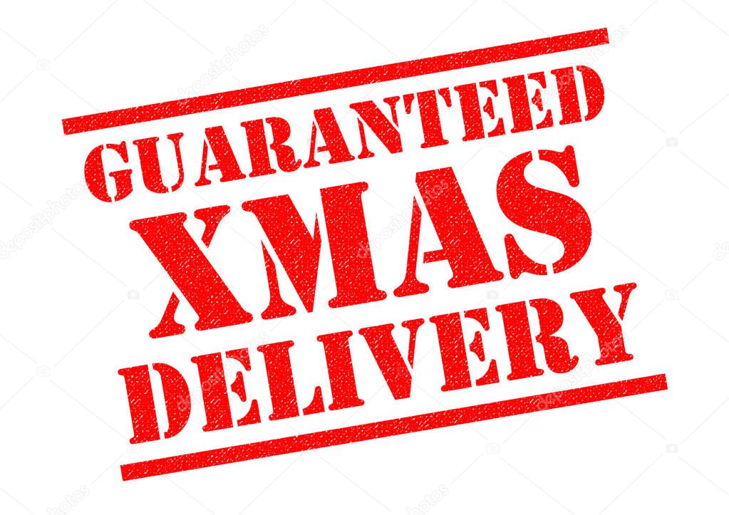 GUARANTEED XMAS DELIVERY Rubber Stamp