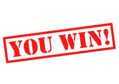 YOU WIN! Rubber Stamp clipart