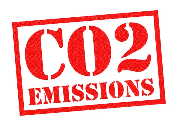 EMISIONES DE CO2 Sello de goma — Foto de Stock