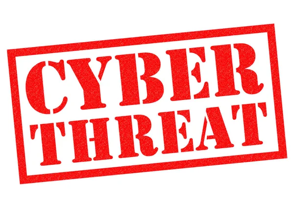 CYBER THREAT Rubber Stamp — Stock Photo, Image