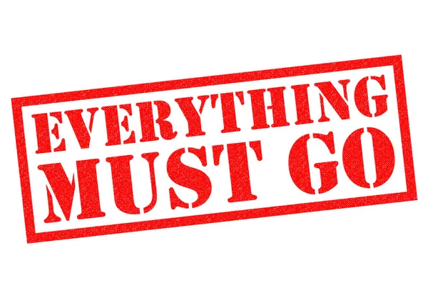 EVERYTHING MUST GO Rubber Stamp — Stock Photo, Image