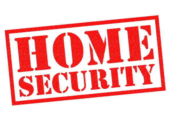 Home Security Rubberstempel — Stockfoto