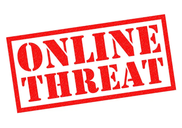 ONLINE THREAT Rubber Stamp — Stock Photo, Image