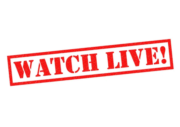 Watch Live! Gumibélyegző — Stock Fotó