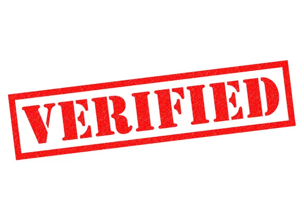 VERIFIED Rubber Stamp — Stock Photo, Image