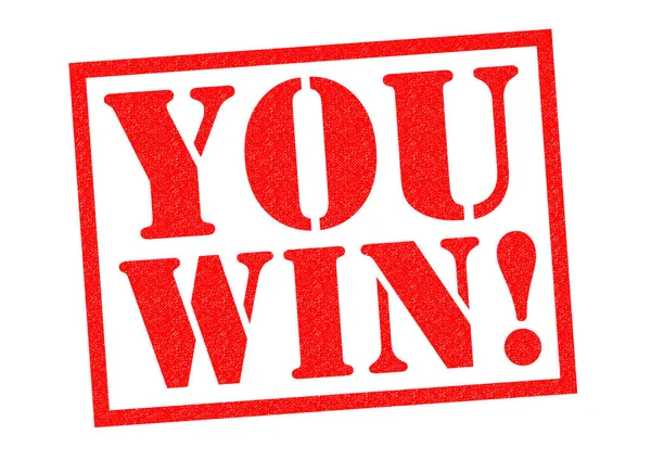 YOU WIN! Rubber Stamp — Stock Photo, Image