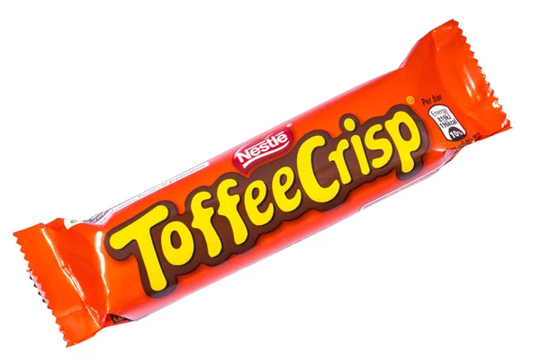 Toffee Crisp choklad Bar — Stockfoto