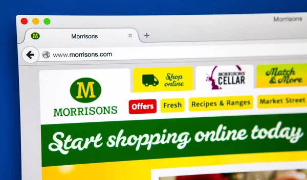 Официальный сайт Morrisons — стоковое фото
