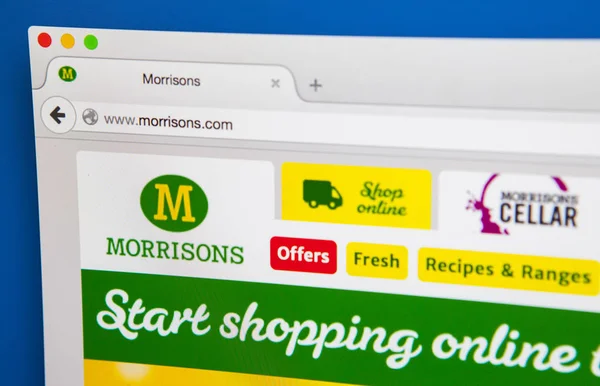 Morrisons Sitio web oficial — Foto de Stock