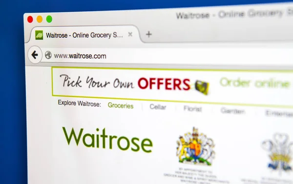 Официальный сайт Waitrose — стоковое фото