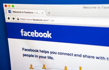Facebook ana bilgisayar ekranında