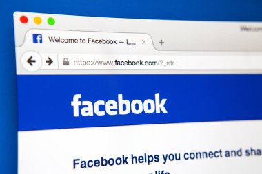 Facebook ana bilgisayar ekranında