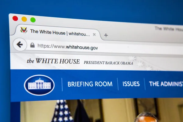 Sitio web oficial de la Casa Blanca — Foto de Stock