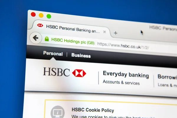 Página web de HSBC — Foto de Stock