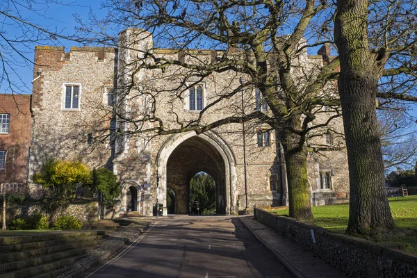 St Albans Abbey ağ geçidi — Stok fotoğraf