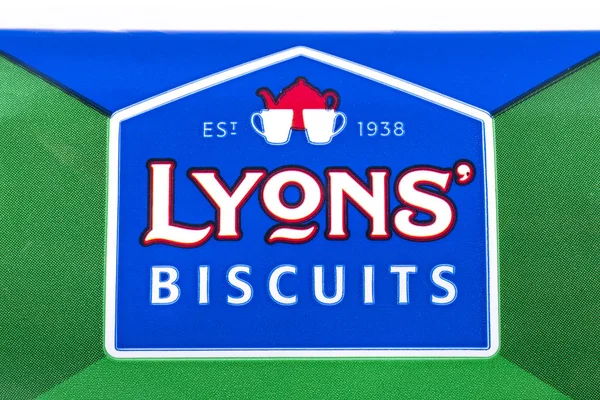Logotipo de biscoitos Lyons — Fotografia de Stock