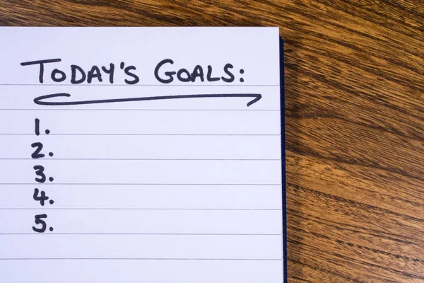 Checklist for Todays Goals — Stock Photo, Image