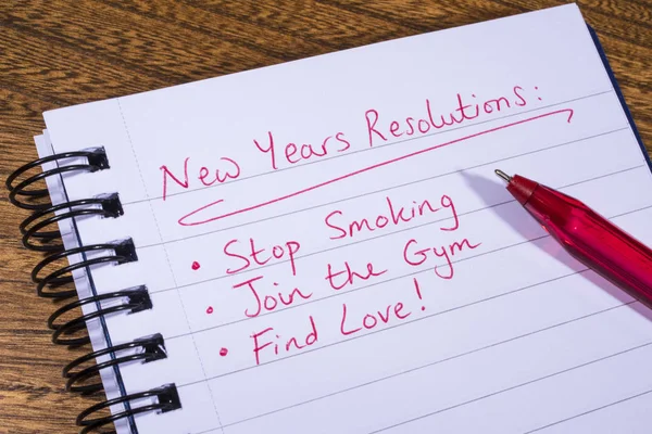 Nyår resolutioner — Stockfoto