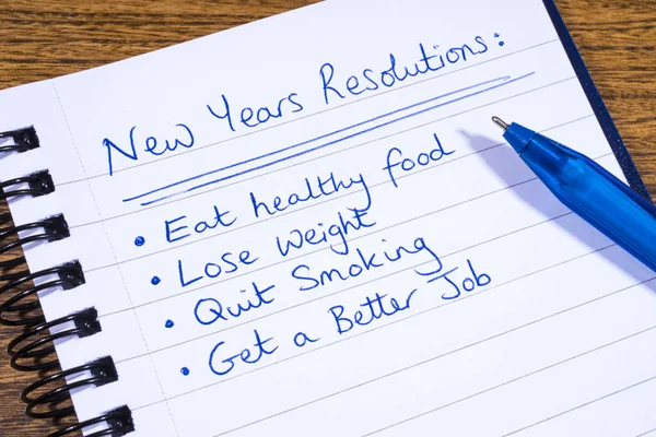 Nieuwe jaar resoluties — Stockfoto