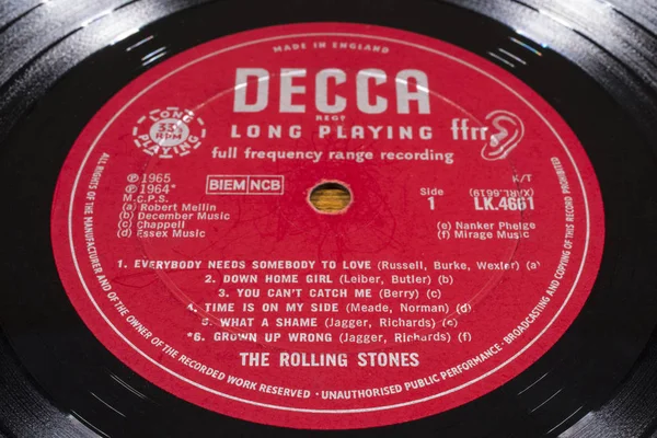 Rolling Stones vinil kaydı — Stok fotoğraf