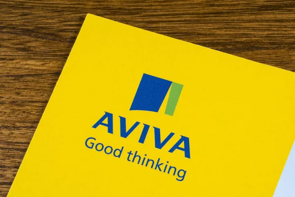 Logotipo da companhia de seguros Aviva — Fotografia de Stock