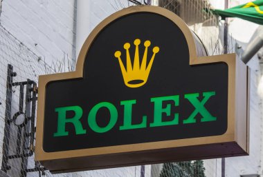 Rolex Sign Above a Shop clipart